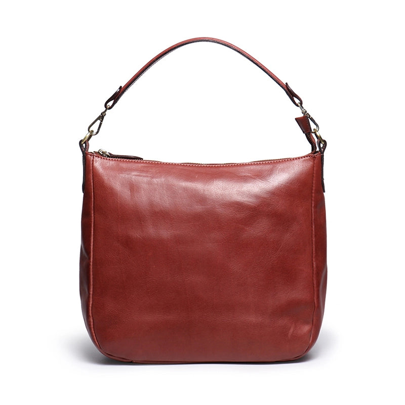 Medium Vegetable Tanned Leather Crossbody Handbag