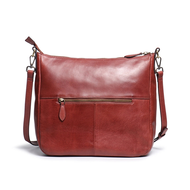 Medium Vegetable Tanned Leather Crossbody Handbag