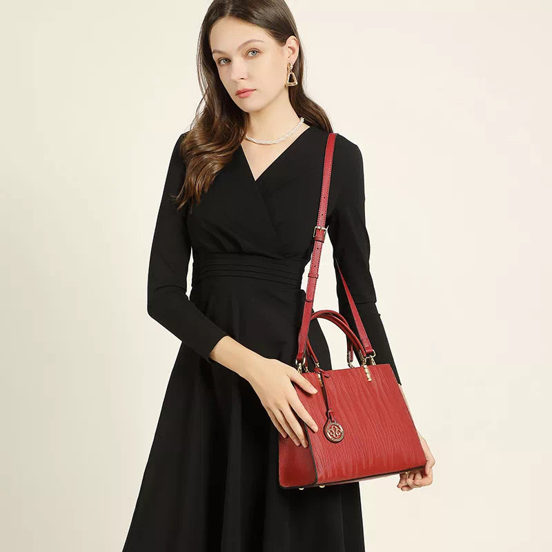 Leather Structured Square Crossbody Bags For Women